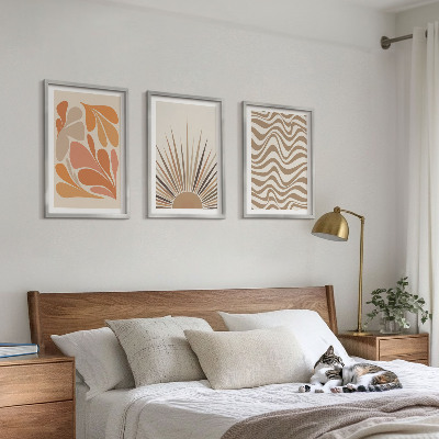 Nástenná galéria Slnko boho pastelové tvary