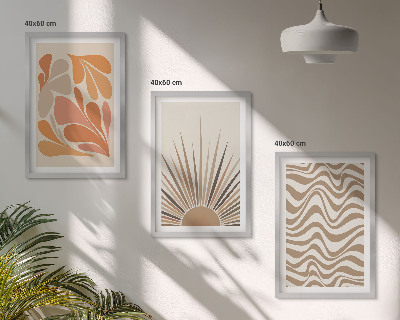 Nástenná galéria Slnko boho pastelové tvary