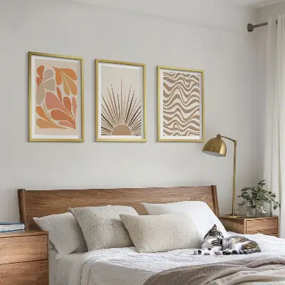 Nástenná galéria slnko v boho pastelových tvaroch