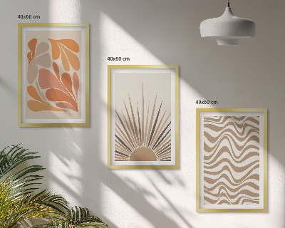 Nástenná galéria Slnko boho pastelové tvary