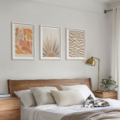 Nástenná galéria Slnko boho pastelové tvary