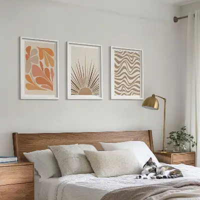 Nástenná galéria slnko v boho pastelových tvaroch