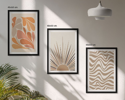 Nástenná galéria Slnko boho pastelové tvary