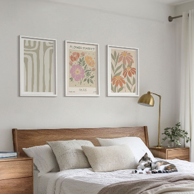 Sada nástenných dekorácií Botanické motívy Parížsky minimalizmus