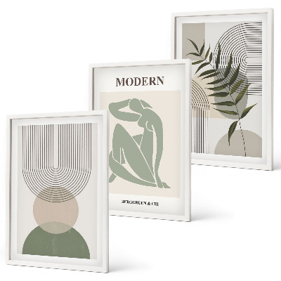 Nástenná galéria Štýlová grafika rastlín