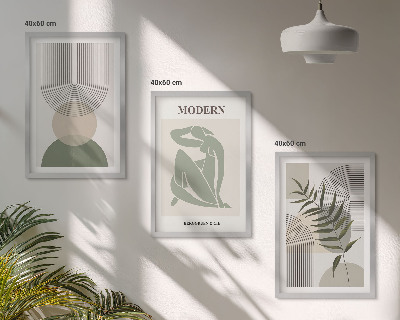 Nástenná galéria Štýlová grafika rastlín