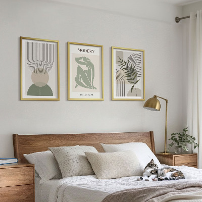 Nástenná galéria Štýlová grafika rastlín