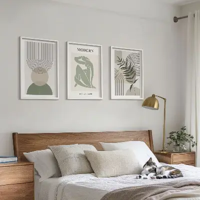 Nástenná galéria štýlová grafika s motívom rastlín