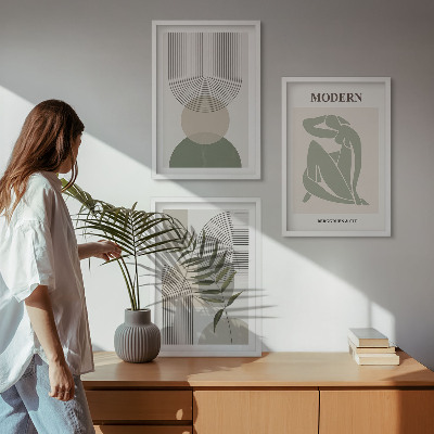 Nástenná galéria Štýlová grafika rastlín