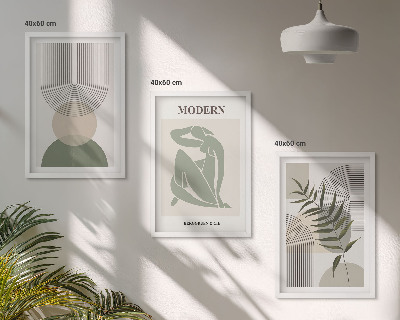 Nástenná galéria Štýlová grafika rastlín
