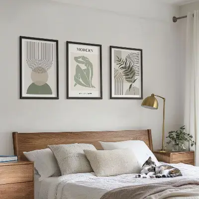 Nástenná galéria štýlová grafika s motívom rastlín