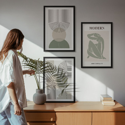 Nástenná galéria Štýlová grafika rastlín