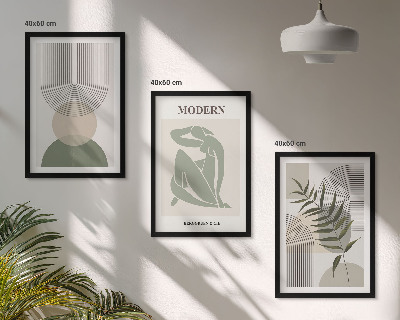 Nástenná galéria Štýlová grafika rastlín