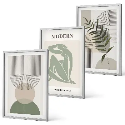Nástenná galéria štýlová grafika s motívom rastlín
