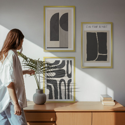Sada nástenných dekorácií Abstraktné minimalistické plagáty