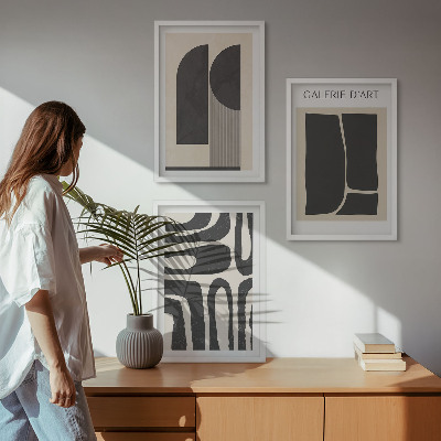 Sada nástenných dekorácií Abstraktné minimalistické plagáty