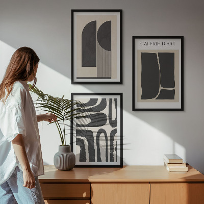 Sada nástenných dekorácií Abstraktné minimalistické plagáty