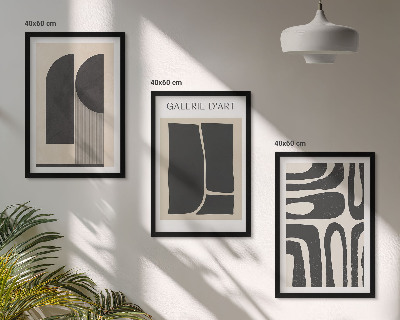 Sada nástenných dekorácií Abstraktné minimalistické plagáty
