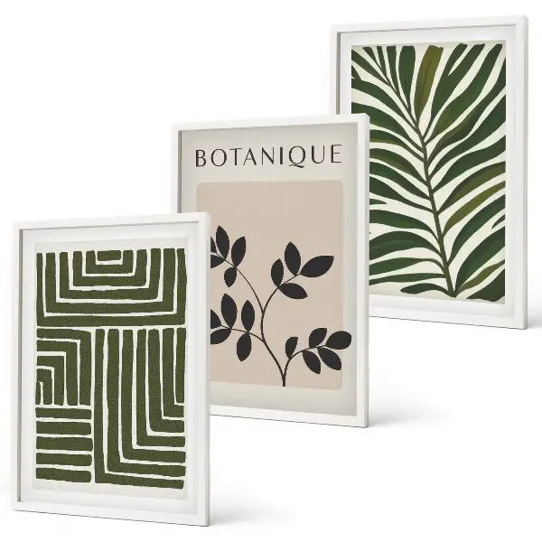 Nástenná galéria v štýle botanický boho minimalizmus