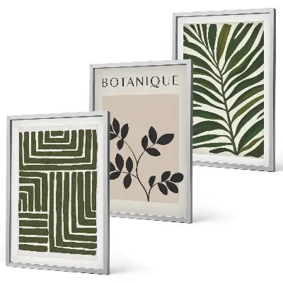 Nástenná galéria v štýle botanický boho minimalizmus