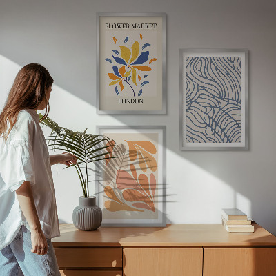 Nástenná galéria Moderné abstraktné kvety