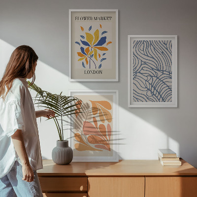 Nástenná galéria Moderné abstraktné kvety