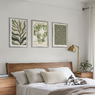 Nástenná galéria Boho dekorácie s rastlinnými vzormi