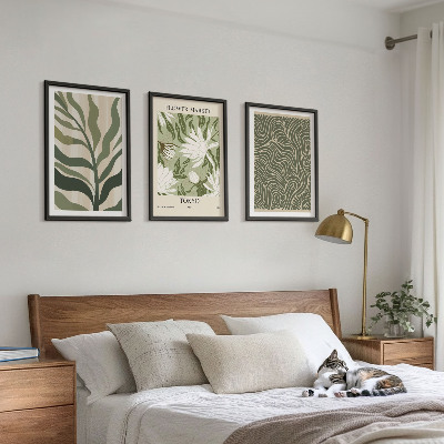 Nástenná galéria Boho dekorácie s rastlinnými vzormi