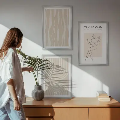 Sada nástenných dekorácií abstraktné boho prevedenie