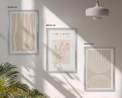 Sada nástenných dekorácií Abstraktné boho dekorácie
