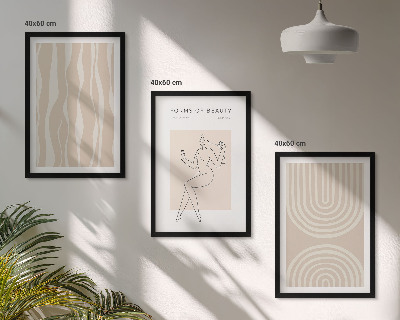 Sada nástenných dekorácií Abstraktné boho dekorácie