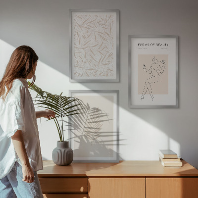 Sada nástenných dekorácií Minimalistické botanické motívy