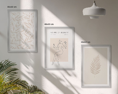 Sada nástenných dekorácií Minimalistické botanické motívy