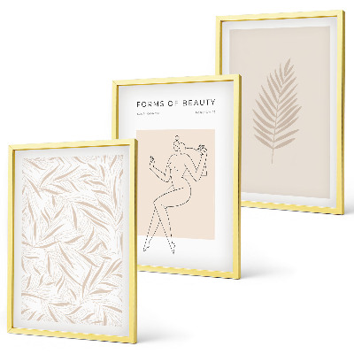 Sada nástenných dekorácií Minimalistické botanické motívy