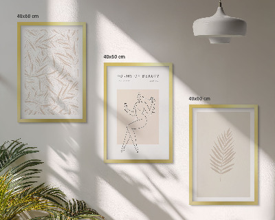 Sada nástenných dekorácií Minimalistické botanické motívy