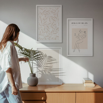 Sada nástenných dekorácií Minimalistické botanické motívy