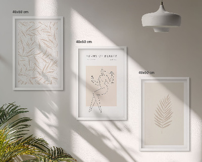 Sada nástenných dekorácií Minimalistické botanické motívy