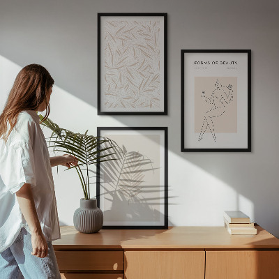 Sada nástenných dekorácií Minimalistické botanické motívy