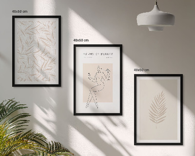 Sada nástenných dekorácií Minimalistické botanické motívy