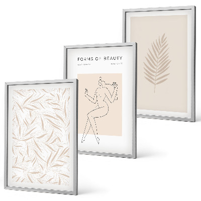 Sada nástenných dekorácií Minimalistické botanické motívy