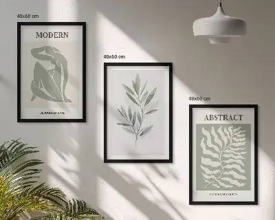 Sada nástenných dekorácií v akvarelovom boho štýle inšpirovanom Matisseom