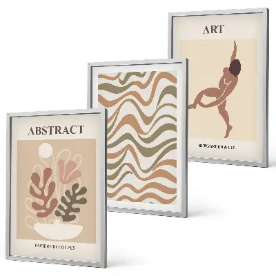 Nástenná galéria abstraktné vzory v štýle Matisse boho