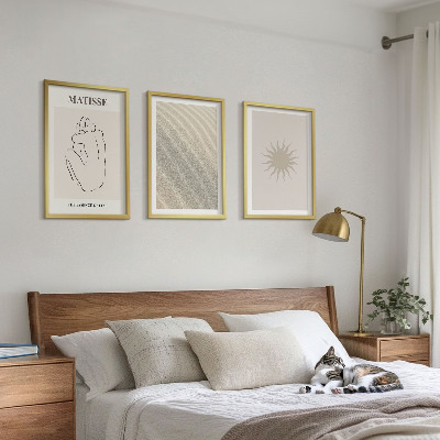 Nástenná galéria Minimalistické pieskové čiary slnka