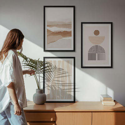 Sada nástenných dekorácií Abstraktná geometria krajiny