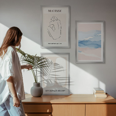 Sada nástenných dekorácií Matisseove abstraktné formy