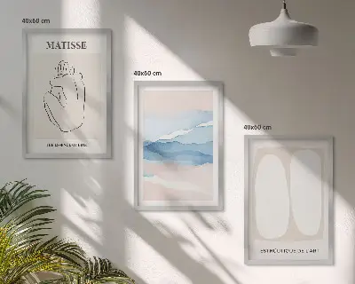 Sada nástenných dekorácií abstraktné formy v štýle Matisse