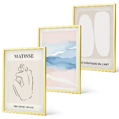 Sada nástenných dekorácií abstraktné formy v štýle Matisse