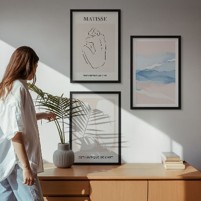 Sada nástenných dekorácií Matisseove abstraktné formy