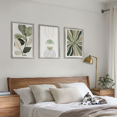 Nástenná galéria Rastlinné motívy, geometria, zeleň