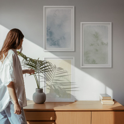Sada nástenných dekorácií Pastelové akvarely na plátne